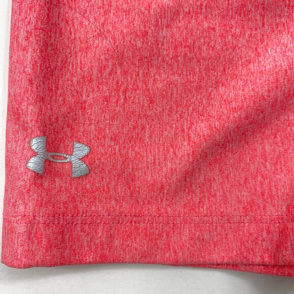 Under Armour Mid Rise Shorts Pink Orange HeatGear Shorty Compression Tight XS - Picture 4 of 10